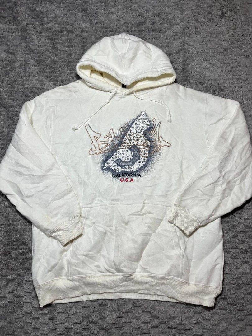 Vintage Bad Boy Hoodie (Category: Coats, Jackets and Outerwear) located in Cagayan de Oro. Submitted by smoothstyle (Listing ID 1467129173, Image 1). Description: Vintage Bad Boy hoodie Very good condition 9/10 color rate Size large dimes: 24x27 Issue: Washable dirt and stain/Need hard wash since vintage.