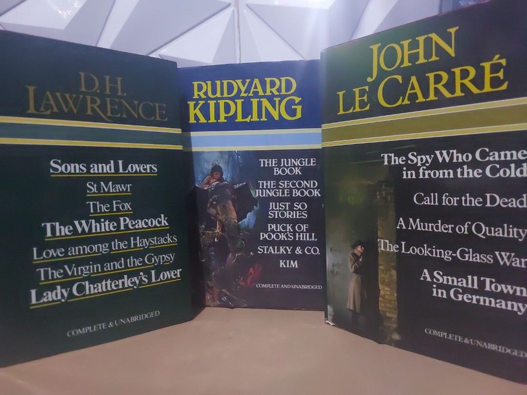 VINTAGE CLASSICS — 3 Hardcover Omnibus Bundle (Category: Storybooks) located in Cainta. Submitted by giftshopbyyui (Listing ID 1467138066, Image 1). Description: 3 Hardcover Omnibuses — 18 Books Total! ✨ WHAT'S INSIDE: 🟢 D.H. LAWRENCE OMNIBUS 7 Complete Novels: • Sons and Lovers • St Mawr • The Fox • The White Peacock • Love among the Haystacks • The Virgin and the Gypsy • Lady Chatterley's Lover 🔵 RUDYARD KIPLING OMNIBUS 6 Complete Classics: •