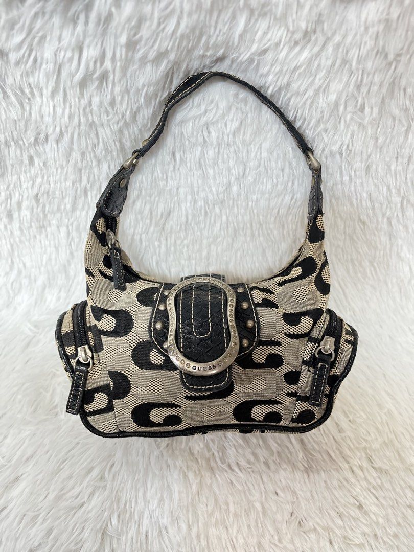 VINTAGE GUESS JEWEL (Category: Tote Bags) located in Cotabato. Submitted by big_cash (Listing ID 1467016011, Image 1). Description: VINTAGE GUESS JEWEL BAG Early 2000s Authentic GUESS Style: 17662 | Made in China Rhinestone buckle + Side pockets Y2K grail piece!.