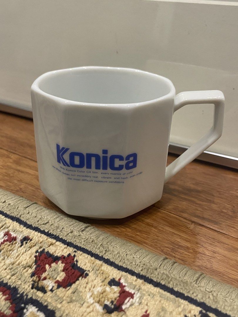 Vintage Konica Film Cup Mug (Category: Coffee & Tea Tableware) located in Binan City. Submitted by thriftwavesph (Listing ID 1467084607, Image 1). Description: used film camera minolta fujifilm konica .