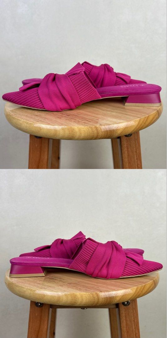 VIVAIA - Yaffa Pointed-Toe Knot Sandals Pitaya (Category: Flats & Sandals) located in Lucena. Submitted by s0m31one (Listing ID 1467086516, Image 3). Description: VIVAIA - Yaffa Pointed-Toe Knot Sandals Pitaya Size: EU 38 Condition: Excellent Flaws: Needs cleaning, tiny heel drags Price: 3,499 + SF Buy at your own risk. Color may vary due to lighting. Measurements are taken on a flat surface. Manage your expectations..