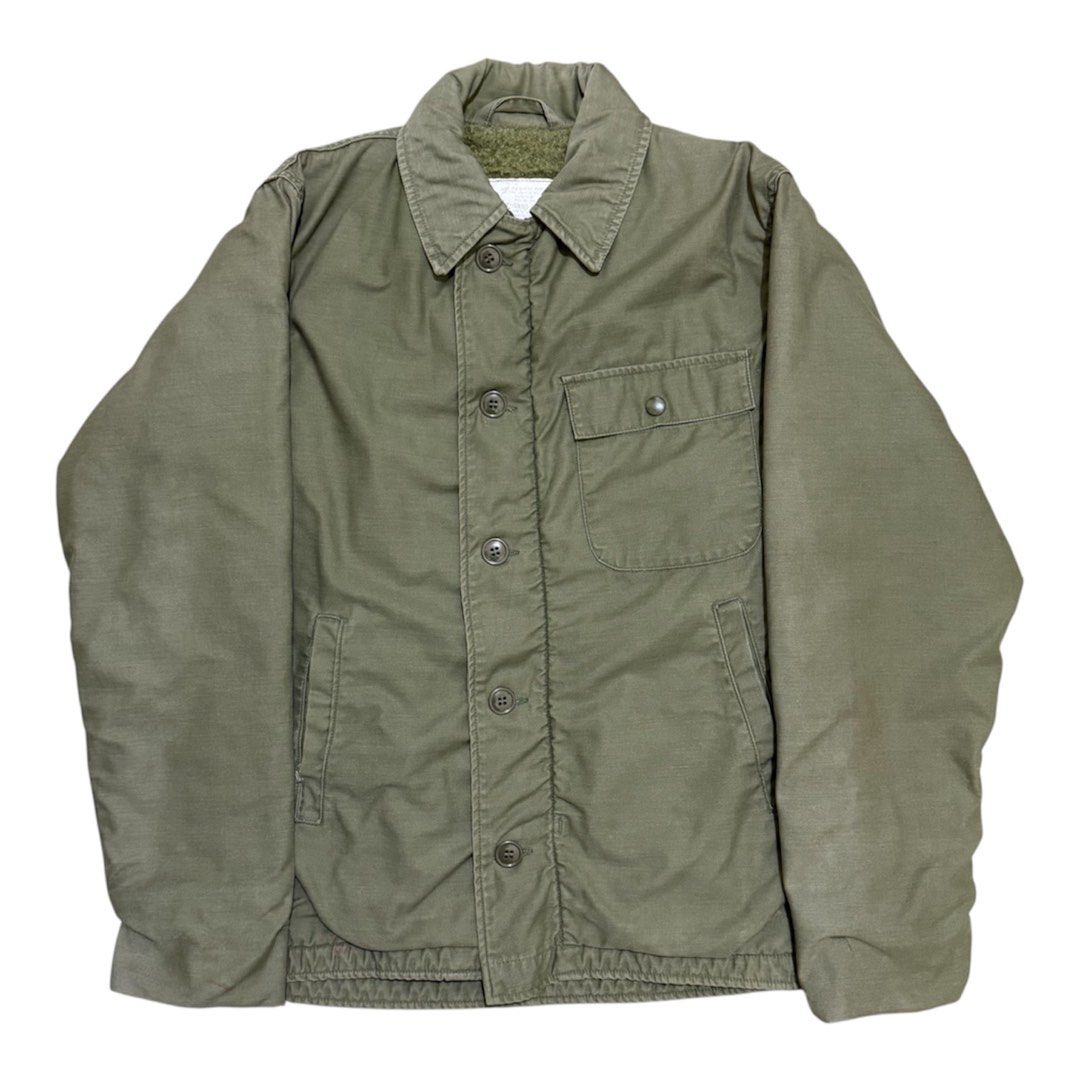 Vtg. 80s US Navy A-2 Deck Jacket (Category: Coats, Jackets and Outerwear) located in Dinalupihan. Submitted by brokencasket (Listing ID 1467143396, Image 1). Description: Vtg. 80s US Navy A-2 Deck Jacket Size S on tag. Measurements on photo. .