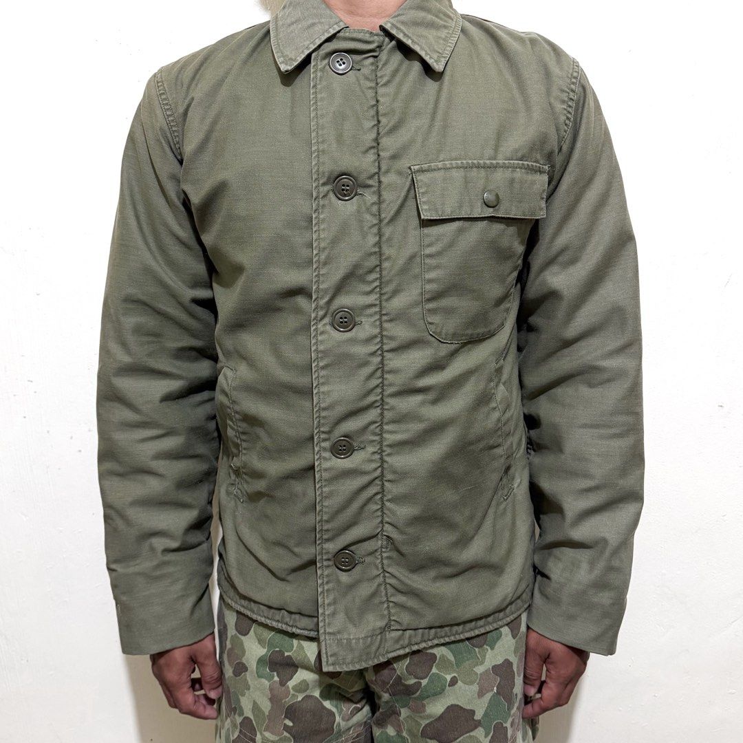 Vtg. 80s US Navy A-2 Deck Jacket (Category: Coats, Jackets and Outerwear) located in Dinalupihan. Submitted by brokencasket (Listing ID 1467143396, Image 3). Description: Vtg. 80s US Navy A-2 Deck Jacket Size S on tag. Measurements on photo. .