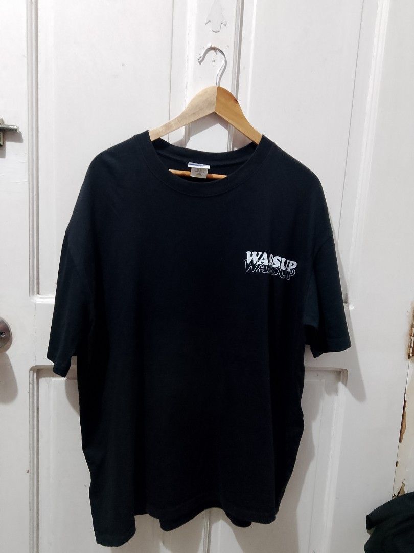 Wassup WSP Black Graphic Tee Size 3XL (Category: Tshirts & Polo Shirts ) located in Caloocan City. Submitted by wirlynbina94604 (Listing ID 1467128795, Image 1). Description: - Brand: WSP Wassup - Color: Black - Size: 3XL (Oversized streetwear fit) - Material: Comfortable cotton - Design: Eye-catching graphic print on front and back with "From 2016" lettering - Condition/Details: Tag shows brand logo and sizing clearly, great casual everyday piec