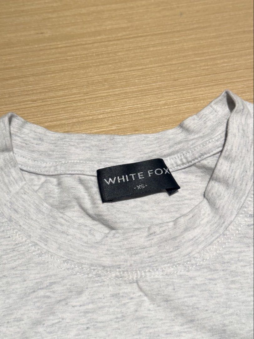 White fox grey graphic baby tee (Category: Shirts) located in Makati City. Submitted by jorjarosee (Listing ID 1467097876, Image 3). Description: .