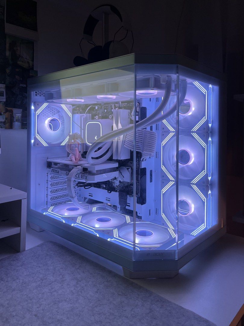 WHITE PC RYZEN 5 5600 • RTX 4060 • 32GB RAM • 1TB NVMe (Category: Desktops) located in Manila. Submitted by peachpeachee (Listing ID 1467008508, Image 2). Description: ✅ SYSTEM UNIT ONLY ⬇️ SPECS CPU AMD Ryzen 5 5600 — 6-Core / 12-Thread Motherboard ASRock B550M WiFi SE — AM4, DDR4, Wi-Fi + Bluetooth RAM / Memory XPG Spectrix D50 RGB — 32GB (2×16GB) DDR4-3600 Storage / SSD Kingston NV3 — 1TB NVMe PCIe 4.0 GPU / Graphics Card MSI GeForce RTX 4060 