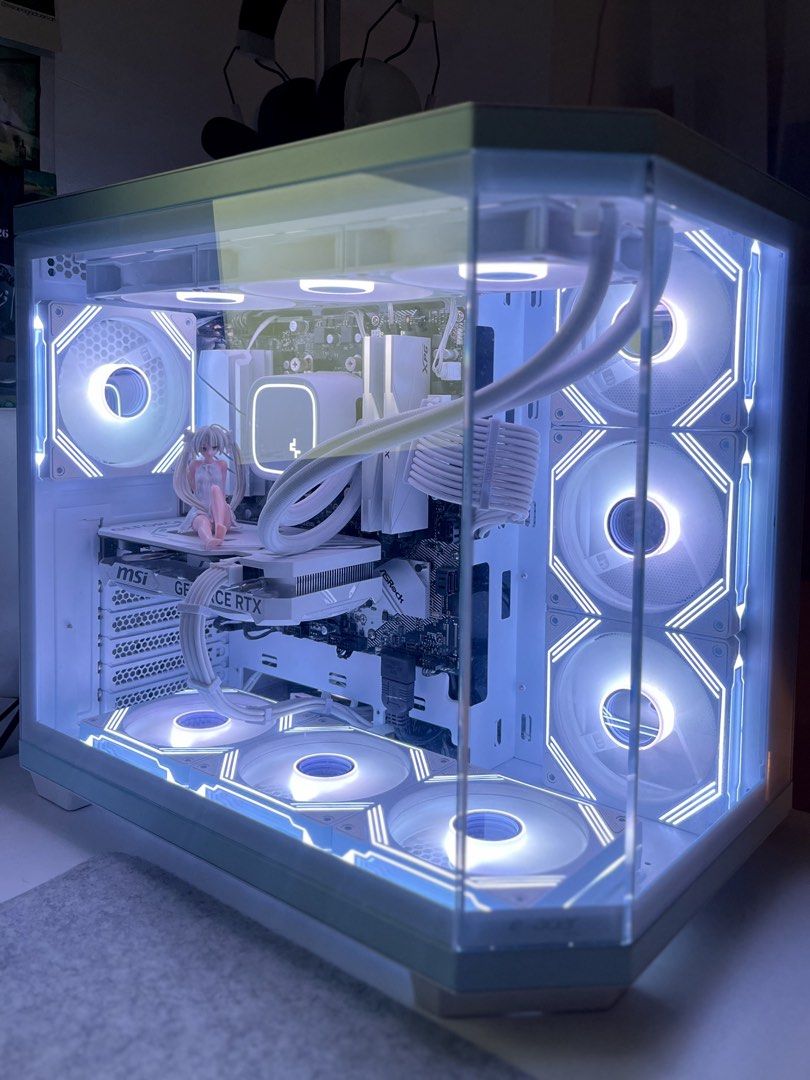 WHITE PC RYZEN 5 5600 • RTX 4060 • 32GB RAM • 1TB NVMe (Category: Desktops) located in Manila. Submitted by peachpeachee (Listing ID 1467008508, Image 1). Description: ✅ SYSTEM UNIT ONLY ⬇️ SPECS CPU AMD Ryzen 5 5600 — 6-Core / 12-Thread Motherboard ASRock B550M WiFi SE — AM4, DDR4, Wi-Fi + Bluetooth RAM / Memory XPG Spectrix D50 RGB — 32GB (2×16GB) DDR4-3600 Storage / SSD Kingston NV3 — 1TB NVMe PCIe 4.0 GPU / Graphics Card MSI GeForce RTX 4060 