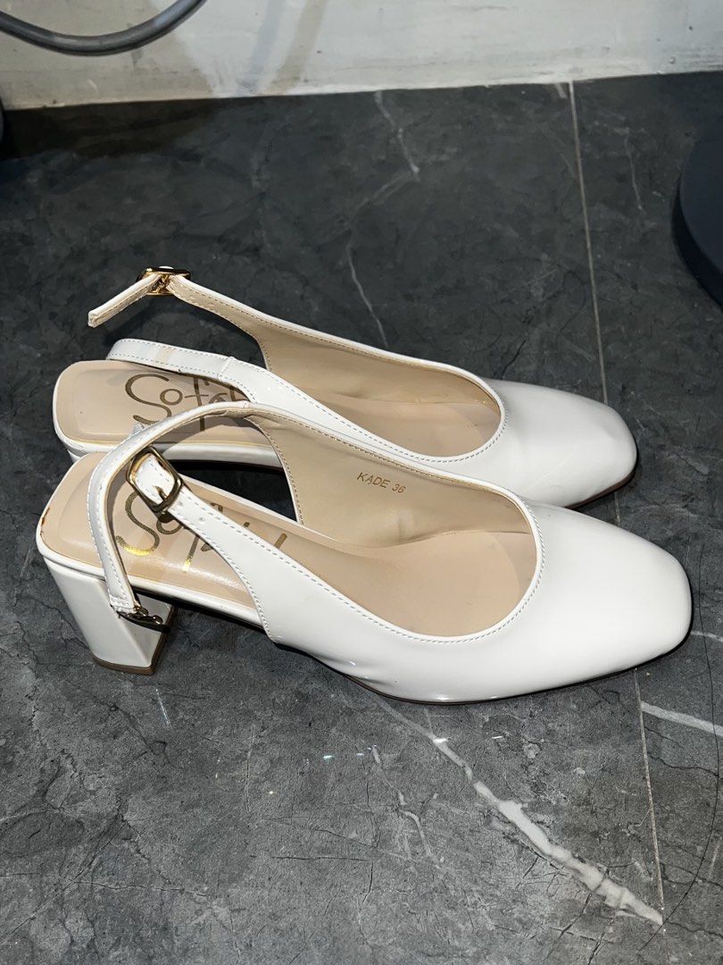 White Slingback Heels (Category: Heels) located in Quezon City. Submitted by prelovedbynana.9 (Listing ID 1467082546, Image 2). Description: .