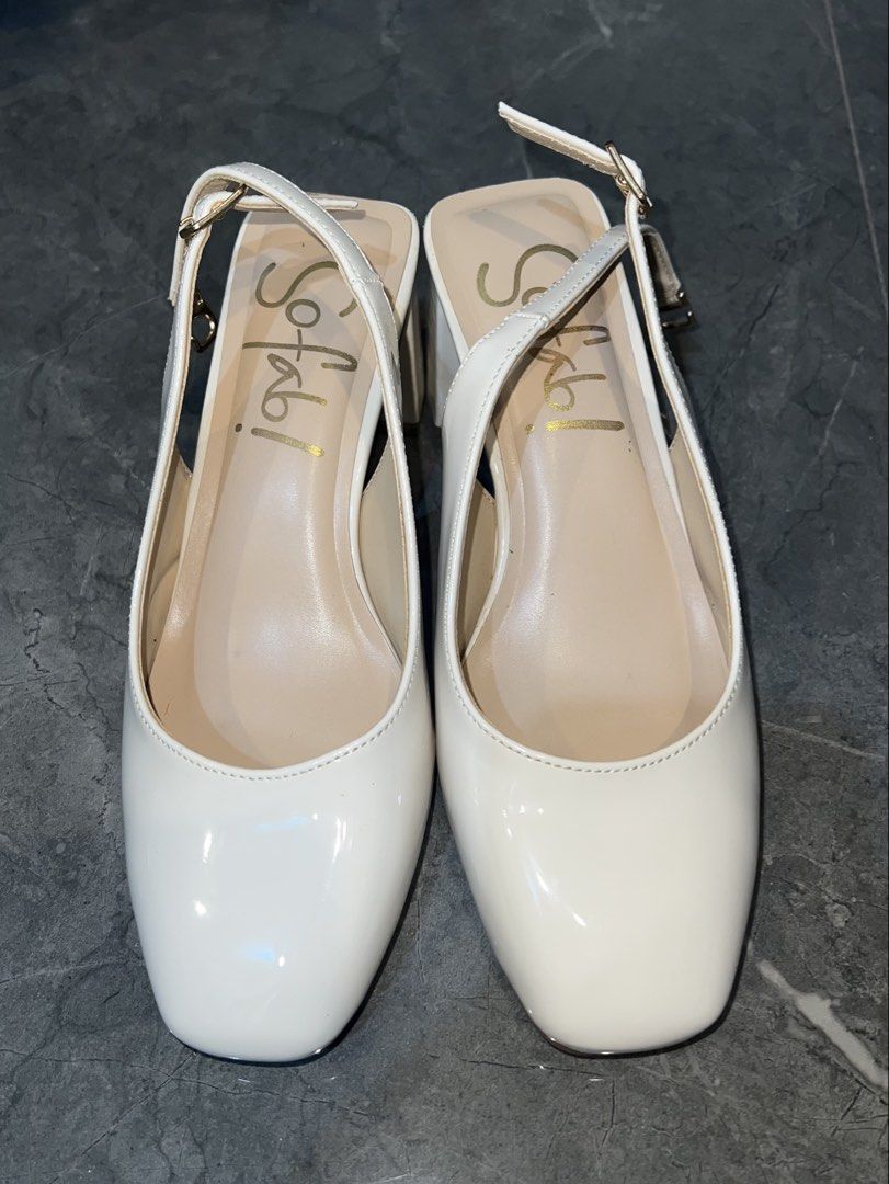 White Slingback Heels (Category: Heels) located in Quezon City. Submitted by prelovedbynana.9 (Listing ID 1467082546, Image 1). Description: .