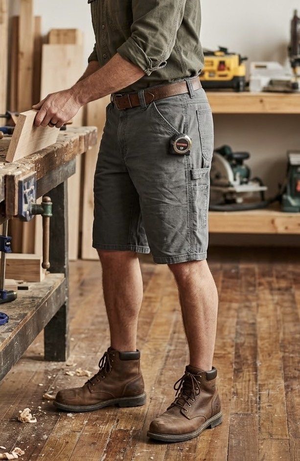 Wolverine Gray Ripstop Cotton Canvas Carpenter Shorts (Category: Shorts) located in Los Banos. Submitted by lootmeup (Listing ID 1467018380, Image 1). Description: Wolverine Gray Ripstop Cotton Canvas Carpenter Shorts carhartt alternative Size: Width: 35 Length: 23 Leg opening: 12.5 Leg hole: 12 Issue: slight dot stain at the front Mine P500.