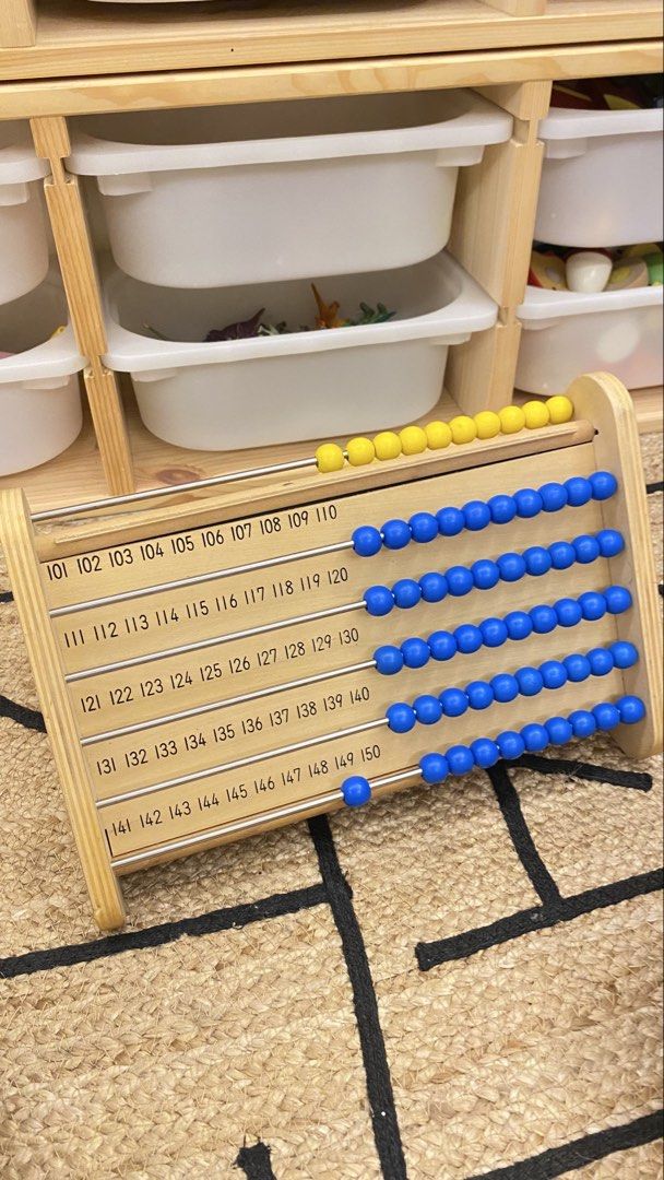 Wooden Counting Abacus Numbers 1 to 150 Math Toy, Toys & Collectibles ...