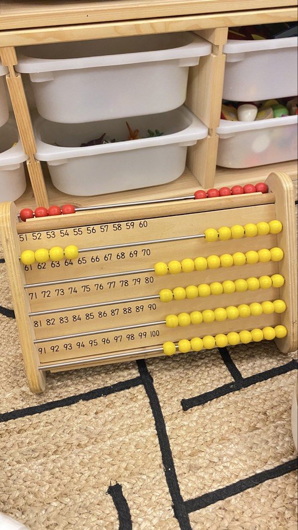 Wooden Counting Abacus Numbers 1 to 150 Math Toy, Toys & Collectibles ...