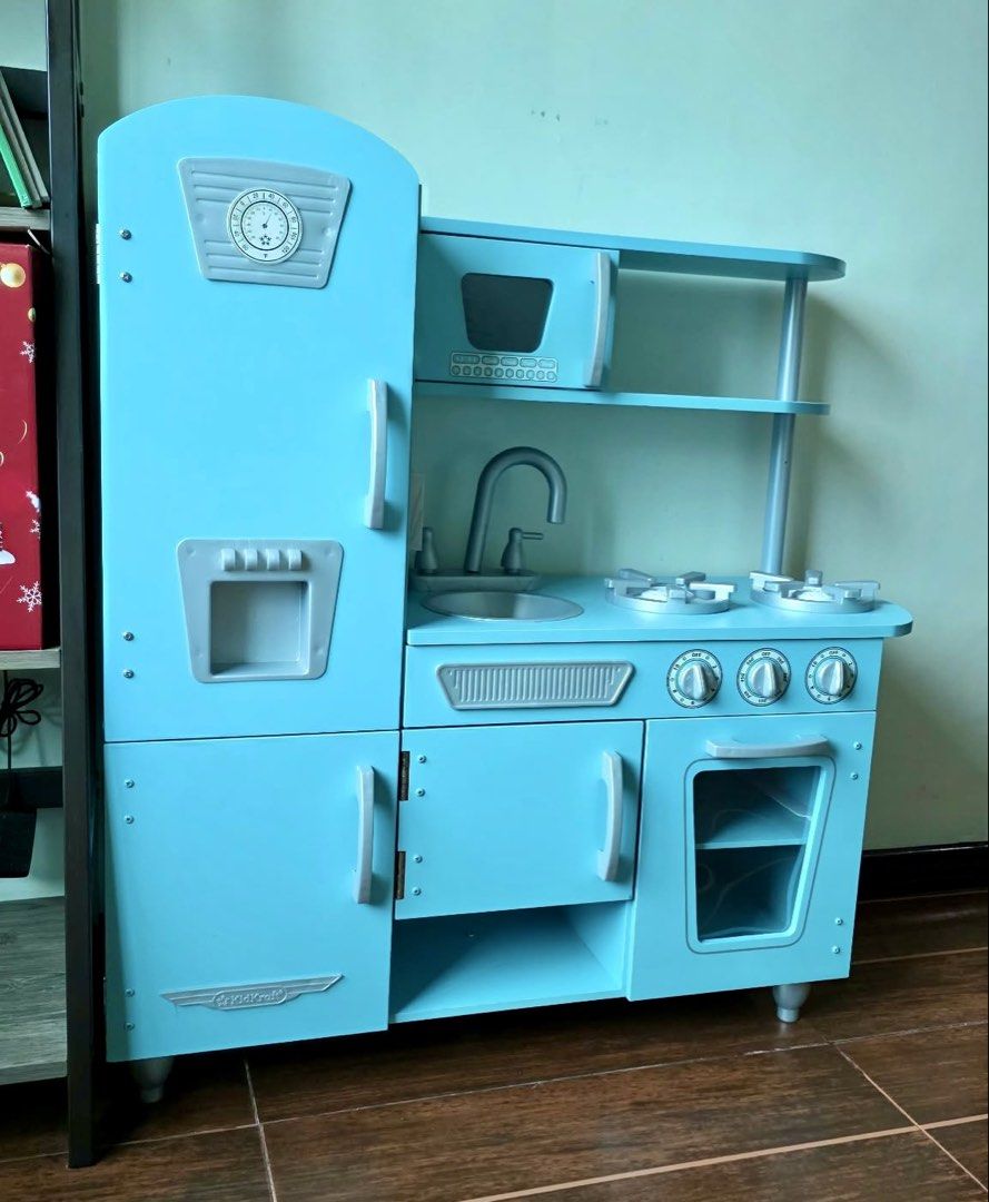 Wooden kitchen playset (Category: Kids Toys) located in Quezon City. Submitted by yansfern3 (Listing ID 1467063382, Image 3). Description: Wooden kitchen playset. It cannot be disassembled. Makinis. Purchased in April 2026 lang sa SM. Issue: Telephone is missing. .