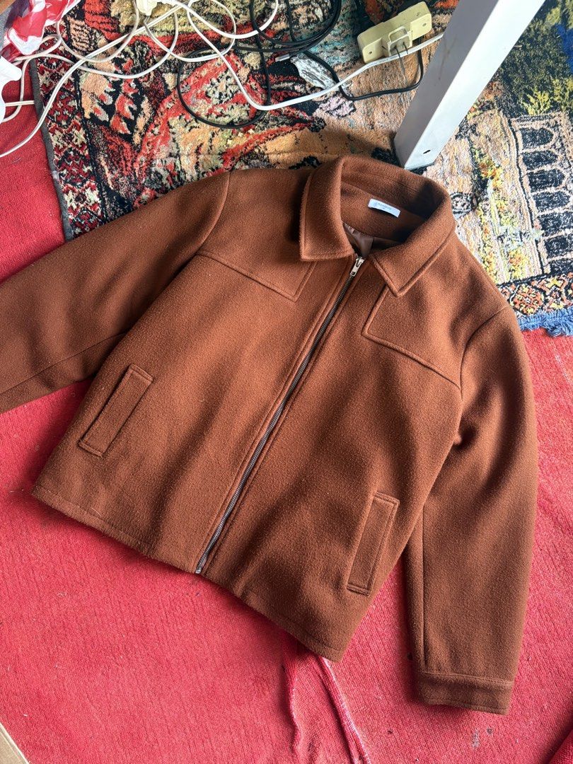 Wool Harrington Jacket (Category: Coats, Jackets and Outerwear) located in Pasay City. Submitted by namastenamstenamaste (Listing ID 1466972189, Image 1). Description: Wool Harrington Jacket Heavy Materials no issue W:24 L:25 +sf .