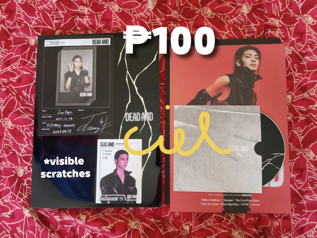 XDINARY HEROES UNSEALED ALBUMS (Category: K-Wave Merchandise) located in Indang. Submitted by gwinbewi (Listing ID 1467089775, Image 3). Description: LIVE AND FALL, BEAUTIFUL MIND, DEAD AND - all unsealed - inclusions shown in pictures .