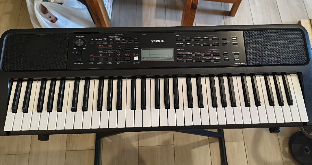 Yamaha PSR-E383 Keyboard with Stand and Cover (Category: Musical Instruments) located in Quezon City. Submitted by tojiyuugi_07 (Listing ID 1466986388, Image 1). Description: Pre-loved Yamaha PSR-383 Keyboard for Sale Bought in 2025, Lightly Used, Well-maintained and perfectly working Inclusions : Double-X Stand Dust Cover Default and Piano Pedal Music Sheet Stand RFS : Upgrade Meet up at SM Fairview, Ayala Fairview Terraces, UP Town Center, SM N