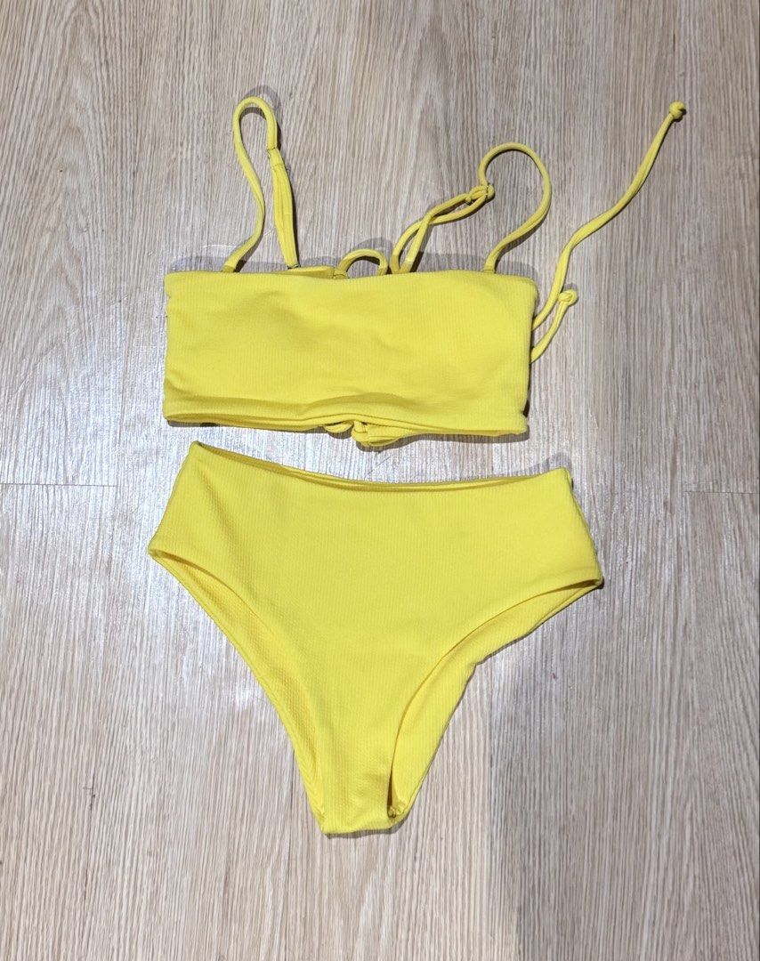 zaful yellow two piece bikini (Category: Bikinis & Swimsuits) located in Pagadian. Submitted by mariecurie1903 (Listing ID 1467057795, Image 1). Description: detachable strap. has a slight stain on bikini bottom. see last pic.