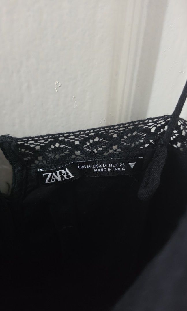 Zara Embroidered Black Dress (Category: Dresses) located in Dasmarinas. Submitted by 32mimimi (Listing ID 1467077502, Image 3). Description: 100% cotton.