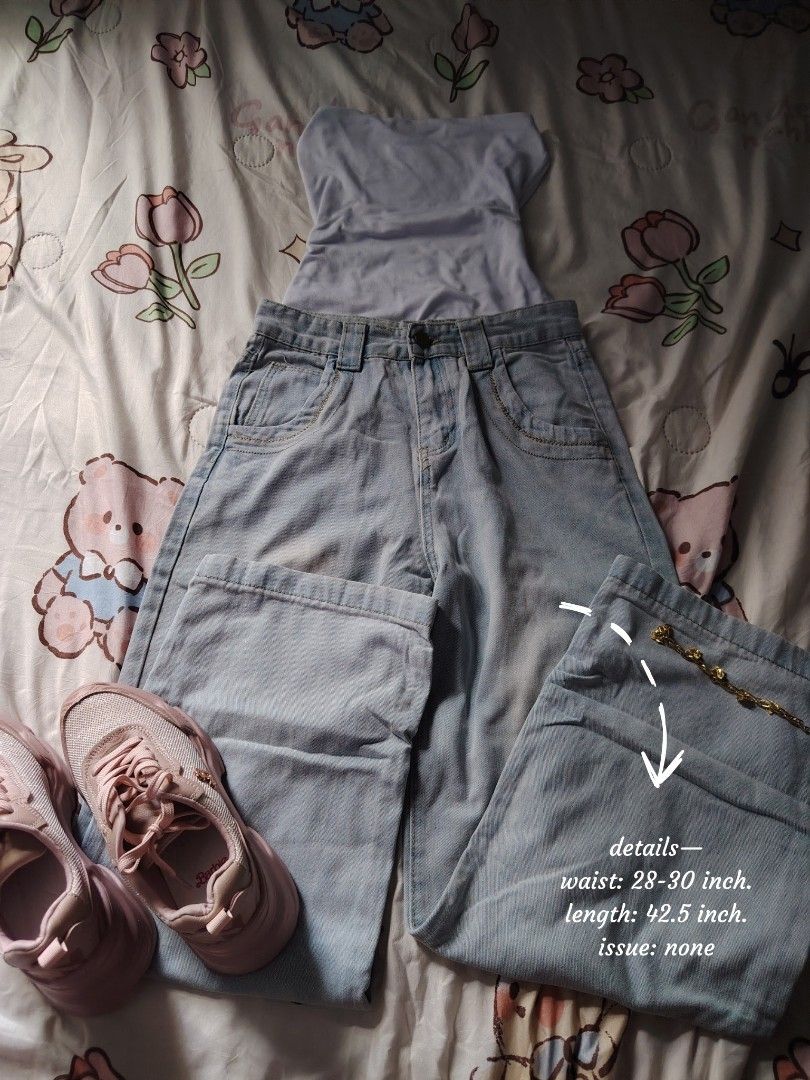06 denim pants 👖 (Category: Jeans) located in Hermosa. Submitted by lcvelycath (Listing ID 1467197239, Image 2). Description: size: m-l mine: ₱199 bid: ₱+10 lock: ₱399 (shipped) EOB: wednesday—october 14, 2026 °. thrifted, pre-loved, or brand new but ready to wear (some aren't bcs i don't have the time to wash them, very sorryy :<) colors may vary due to lightning & quality 𐙚 °. check details before mine joy miners will be posted :> 𐙚 °. payme