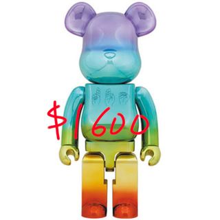 1000% BEARBRICK CITY FIREBALL MAKE Magritte The Blank Signature, 玩具收藏品 ...