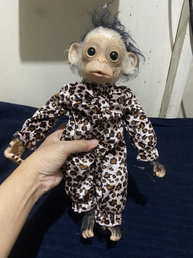 12” Realistic Monkey Doll in Leopard Print Pajamas (Category: Plushies & Soft Toys) located in Manila. Submitted by resi.diaz (Listing ID 1467328530, Image 3). Description: .