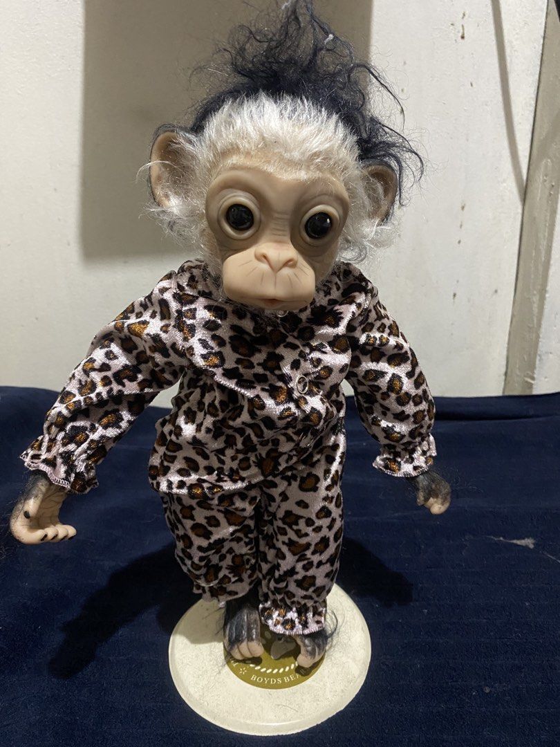 12” Realistic Monkey Doll in Leopard Print Pajamas (Category: Plushies & Soft Toys) located in Manila. Submitted by resi.diaz (Listing ID 1467328530, Image 2). Description: .