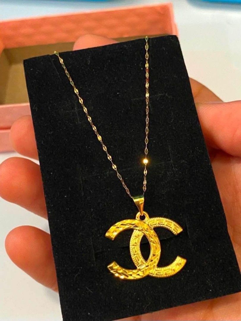 18K Saudi Gold CC Design Pendant (Category: Necklaces) located in Caloocan City. Submitted by cheskhaionlinestore2.0 (Listing ID 1467286563, Image 2). Description: 18K Pure Saudi Gold ✨CC Design Pendant Rope - ₱8250 only 📌 Tauco- ₱6400 only 📌 Dancing- ₱6400 only 📌 Japan- ₱8750 only 📌 Figaro- ₱9250 only 📌 Box chain- ₱8350 only 📌 Cadena- ₱8900 only 📌 Micro- ₱8150 only 📌 Paperclip- ₱8850 only 📌 C4rter- ₱8100 only 📌 🍒 Pawnable/ Nasasangla�