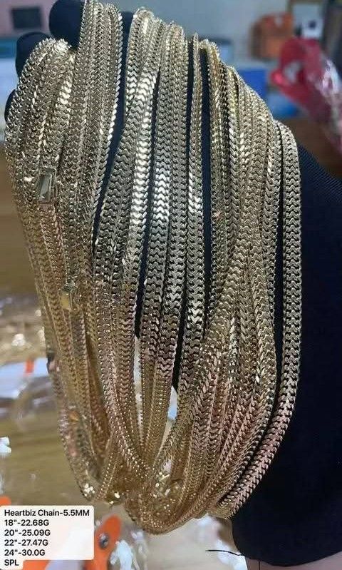 18k Saudi gold heartbitz necklaces (Category: Necklaces) located in Manila. Submitted by bhelgoldseller2ndaccount (Listing ID 1467240141, Image 2). Description: New!!✨New!!✨New!! Authentic 18k Saudi Golds 💯pawnable/naisasanla 💯with high appraisal rate 💯good investment 💯Direct supplier price 👉OPEN for resellers 🌺please take time to evaluate their actual sizes and grams 👉Best panggift for all occasions ✅ Sold per grams not per piece Kya lowe