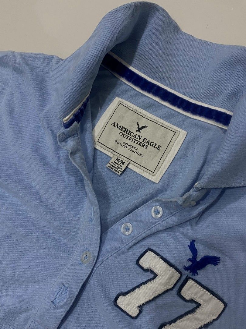 2000s American Eagle Polo w Logo (Unisex) (Category: Tshirts & Polo Shirts ) located in Davao. Submitted by bulletproofssoul (Listing ID 1467320119, Image 3). Description: authentic, good condition, already washed, no issues, price is still negotiable. measurements: width - 18 (inches) length - 24.5 (inches) 📩 pm for negotiation & details..