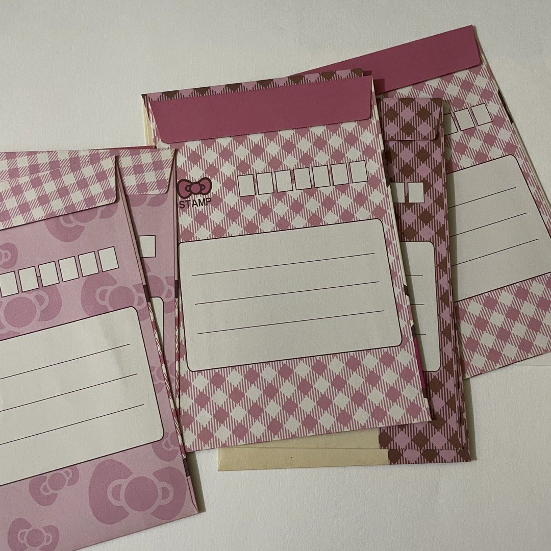 2009 Sanrio Hello Kitty Letter Envelopes (9pcs) (Category: Stationery & School Supplies) located in Butuan. Submitted by paperlueur (Listing ID 1467260287, Image 2). Description: .