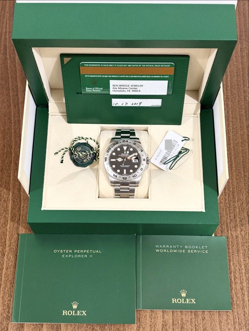 2019 Rolex Explorer II 42mm - Complete set (Category: Luxury Watches) located in Mandaluyong City. Submitted by brian.1988 (Listing ID 1467244865, Image 2). Description: 2019 Rolex Explorer II 42mm - Ref. 216570 - Complete set - 9/10 very good condition .