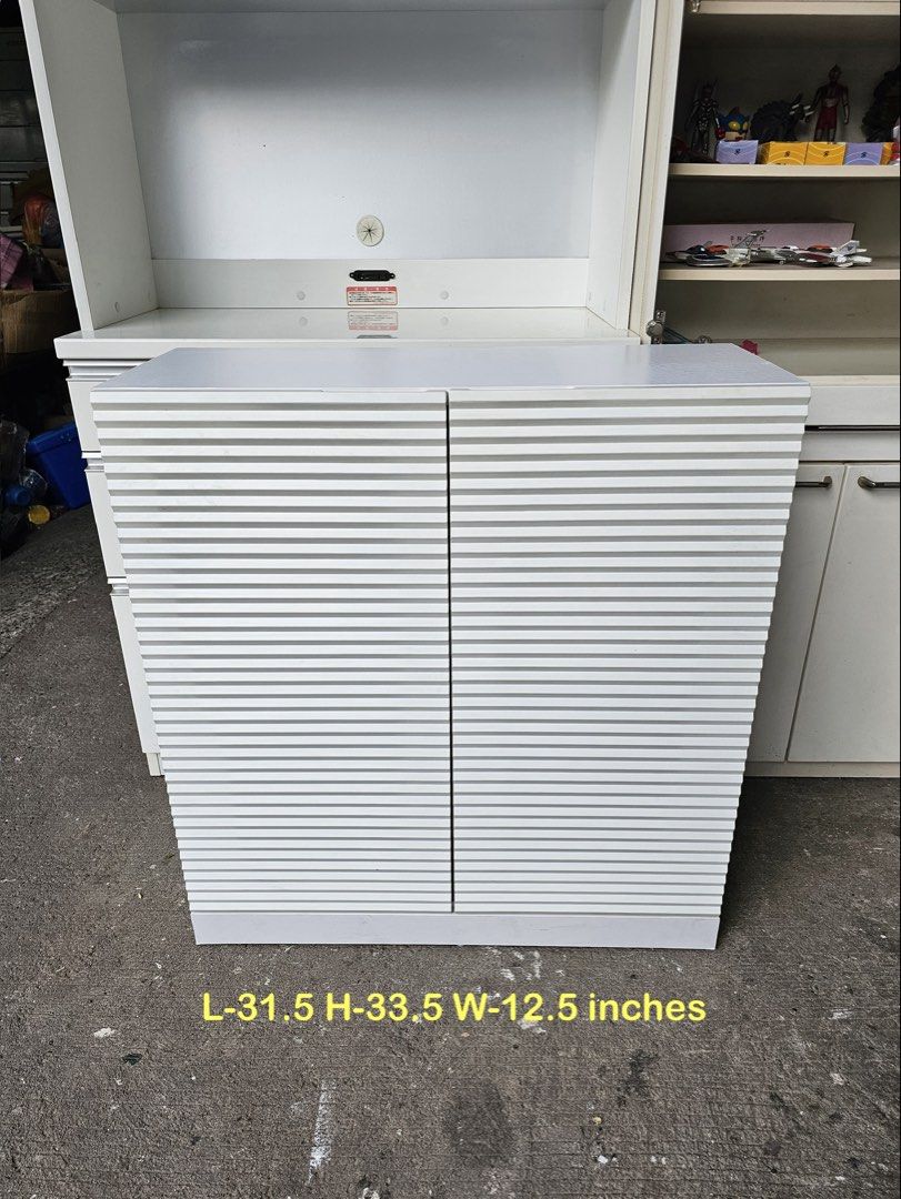 2 Door Shoe Cabinet (Category: Shelves, Cabinets & Racks) located in Quezon City. Submitted by ledamadel (Listing ID 1467168709, Image 1). Description: 2 Door Shoe Cabinet ‼️₱5,200‼️ 👉Space Saver! 😘🤩🥰 ✔L-31.5 H-33.5 W-12.5 inches 📏 ✔️2 Door & 3 Shelves 🗄 ✔Laminated 🔖 ✔️Compress & Mdf Back! 💢 ✔Scratches As-is! 👌 Location: 40 Aplaya St Napocor Vill. Tandang Sora Quezon City. For inquiry please Pm us or Call. 09066885859 Please like our pag