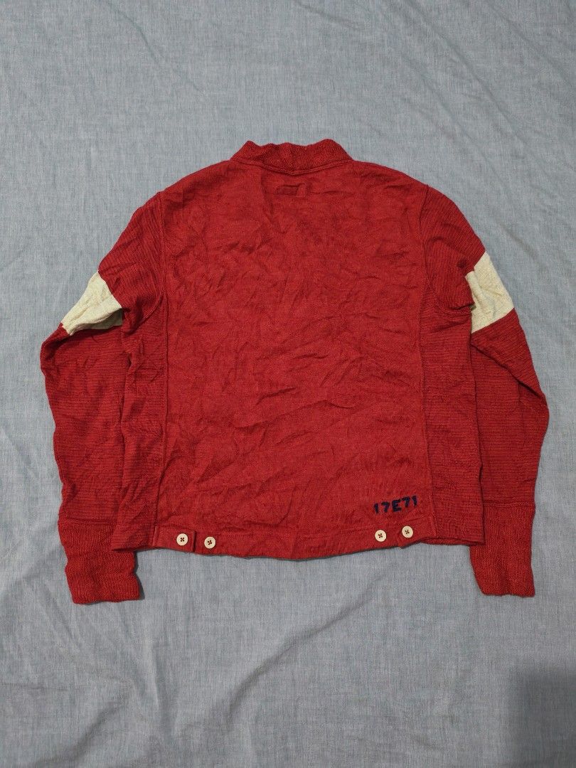 45rpm wool zip knit sweater (Category: Coats, Jackets and Outerwear) located in Baguio. Submitted by used_clothing2600 (Listing ID 1467322604, Image 2). Description: 45rpm wool zip knit sweater made in japan size 2 verygood condition pit to pit 19 length 22 shoulders 16 sleeve length 23 P 1,500.