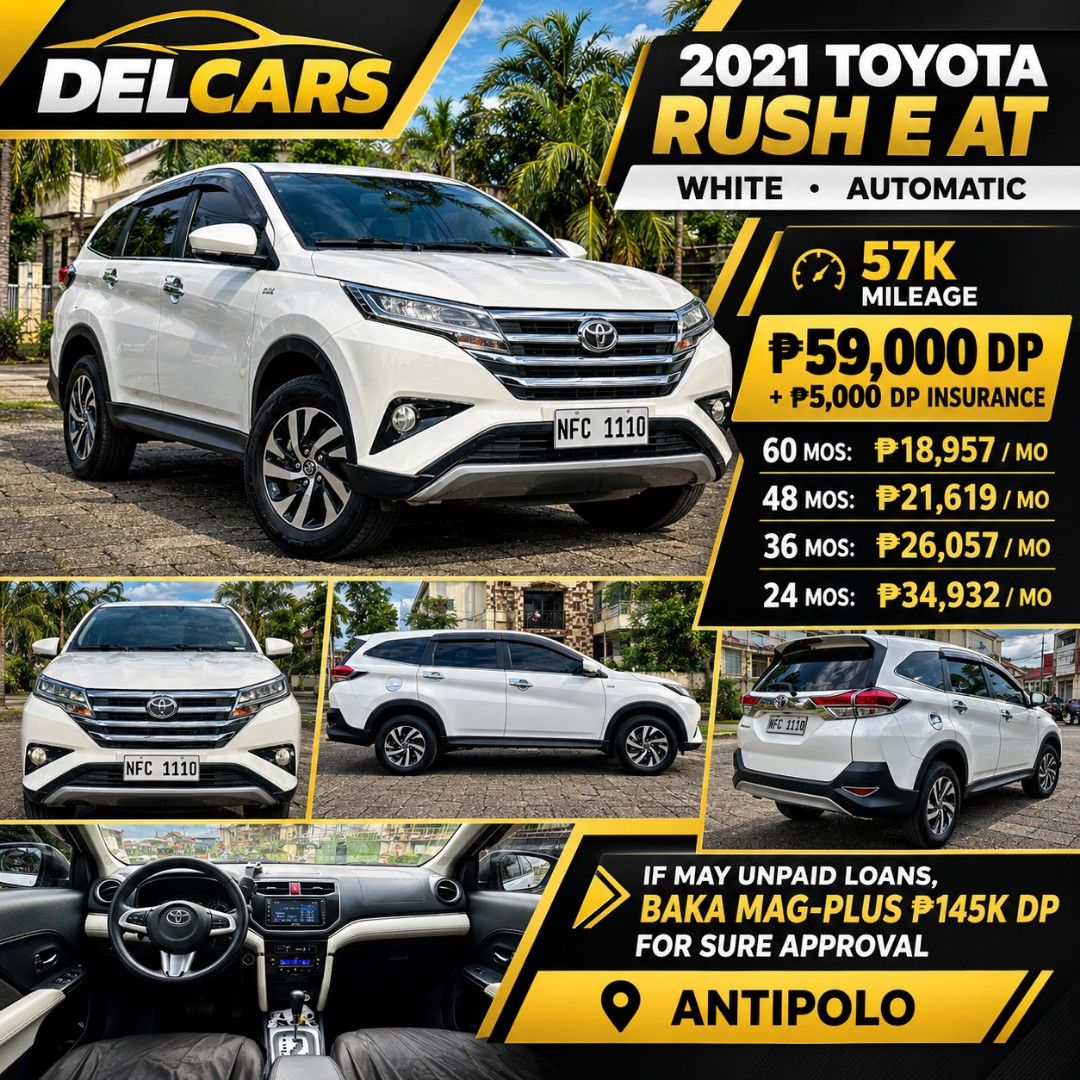 9,000 DP (Category: Used Cars) located in Rizal. Submitted by delcars. (Listing ID 1467259308, Image 3). Description: 9k DP Lang‼️ 😍 🚗🔥 PANGARAP MONG SASAKYAN, KAYANG-KAYA NA! 🔥🚗 💥 ₱9,000 DP LANG, MAY CHANCE KA NANG MAGKA-SARILING SASAKYAN! 💥 ✅ LOW DOWN PAYMENT ✅ AFFORDABLE MONTHLY AMORTIZATION ✅ SEDAN, HATCHBACK, SUV AT MPV AVAILABLE ✅ CASH & FINANCING OPTIONS ✅ ASSISTANCE SA LOAN APPLICATION 💯 BAKA ITO NA ANG SIGN NA HINIHINTAY MO! Huwa