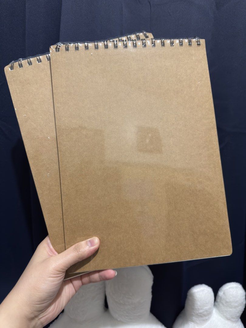 A4 Sketchbook Spiral Sketchpad (Category: Art & Prints) located in Mandaluyong City. Submitted by kendykeyn (Listing ID 1467235535, Image 2). Description: -Plain brown (30 sheets) 90.00 each With design (48sheets) 140.00 each All are brand new and sealed.