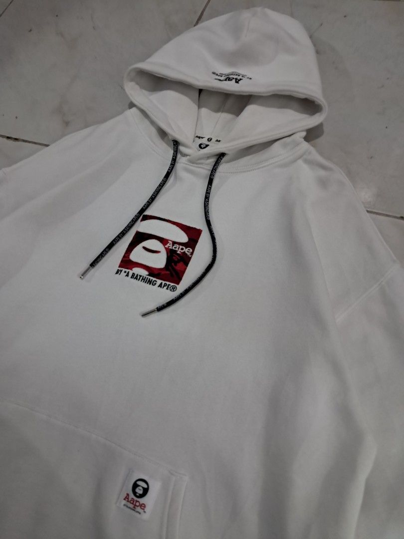 Aape "by a Bathing ape" hoodie (Category: Coats, Jackets and Outerwear) located in Silang. Submitted by segundalifestyle (Listing ID 1467219551, Image 2). Description: Authentic Aape "by a Bathing ape" hoodie size Large on tag 27L 23W good condition heavy cotton see the attach photo for details DM me for more details.