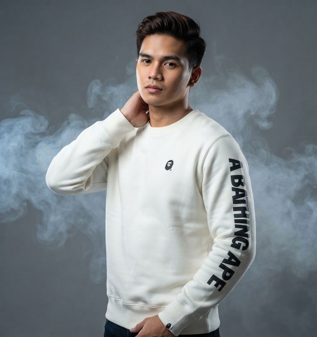 🔖 SALE AAPE solid white crewneck (Category: Sleep and Loungewear) located in Quezon City. Submitted by wgapparel (Listing ID 1467355740, Image 1). Description: 📌 available • Dimes: 20.5 x 25 Medium on tag • Conditions: Brand new condi • Color Rate: 10/10 • Complete tags • Issue: None, puting puti pa Ganda nito simple lang lakas ng dating 🔥 Mine 1200 ( free shipping ) Location Quezon City Shipping via Lalamove or jnt No COD 💌 DM to purchase.
