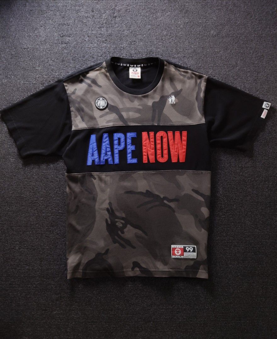 Aape now Grey Camo Black Tee (Category: Tshirts & Polo Shirts ) located in Quezon City. Submitted by wgapparel (Listing ID 1467356894, Image 2). Description: 📌 available • Dimes: 20 x 26 W/L Large on tag • Conditions: Excellent • Color Rate: 9.2 • Complete tags • Authentic 💯 • Issue: None Ganda nito sobra 🔥 solid colorway With rubberized logo Mine 1680 ( free shipping ) Location Quezon City Shipping via Lalamove or jnt No COD 💌 DM to purchase