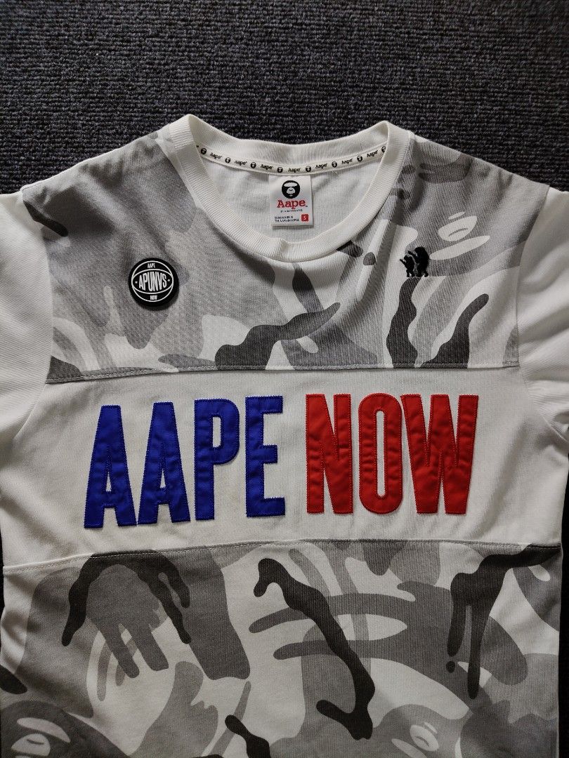 Aape now Snow camo white tee (Category: Tshirts & Polo Shirts ) located in Quezon City. Submitted by wgapparel (Listing ID 1467356808, Image 3). Description: 📌 available • Dimes: 18.5 x 24.5 W/L Small on tag • Conditions: Brand new condi • Color Rate: 9.5 • Complete tags • Legit 💯 • Issue: None Ganda nito sobra 🔥 solid colorway With rubberized logo Mine 1680 ( free shipping ) Location Quezon City Shipping via Lalamove or jnt No COD 💌 DM to pu