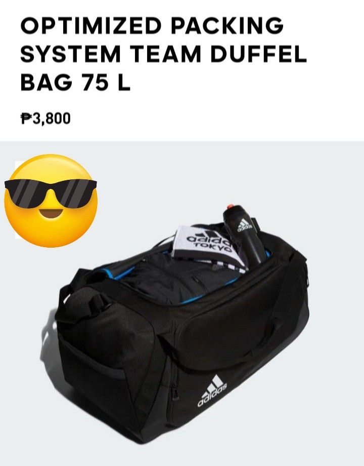 Adidas duffle bag (Category: Backpacks) located in Manila. Submitted by justmove2020 (Listing ID 1467172014, Image 2). Description: .