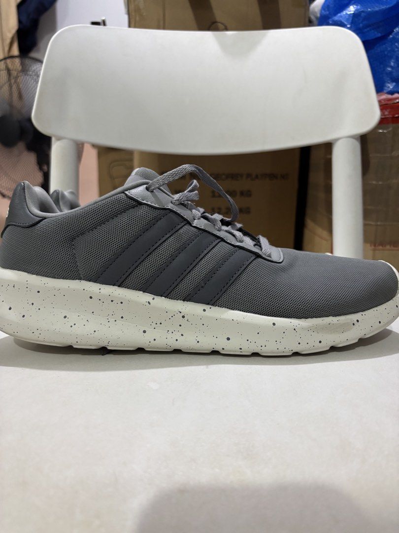 Adidas Grey Sneakers US 8 (Category: Shoe inserts & accessories) located in Manila. Submitted by jonard2297 (Listing ID 1467285044, Image 1). Description: - Brand/Model: Adidas Grey Sneakers - Size: US 8 / UK 7.5 / EUR 41 1/3 - Material: Breathable mesh upper with speckled white soles - Closure: Lace-up - Condition: Normal wear with minor dirt marks on soles from previous use - Features: Classic everyday runners, very comfortable fit - SF via J&T