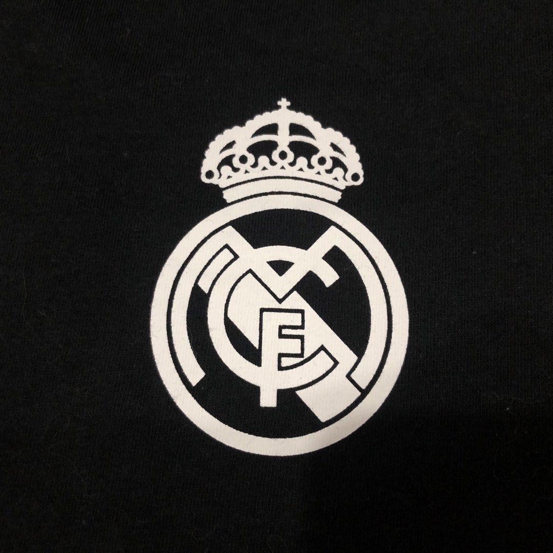 Adidas Real Madrid Black Tee Shirt (Category: Tshirts & Polo Shirts ) located in Manila. Submitted by fashionavenueph (Listing ID 1467240177, Image 3). Description: Size: Medium on Tag but can Fit to M-L Measurements: Width: 20.5 in Length: 29 in Condition: 10/10 Like New Color Rate: 10/10 (Color may vary due to the lighting) History: Bought from Adidas California Outlet (Retail) *Not Thrifted Bought Price: PHP 1600 RFS: Decluttering Issue: None 