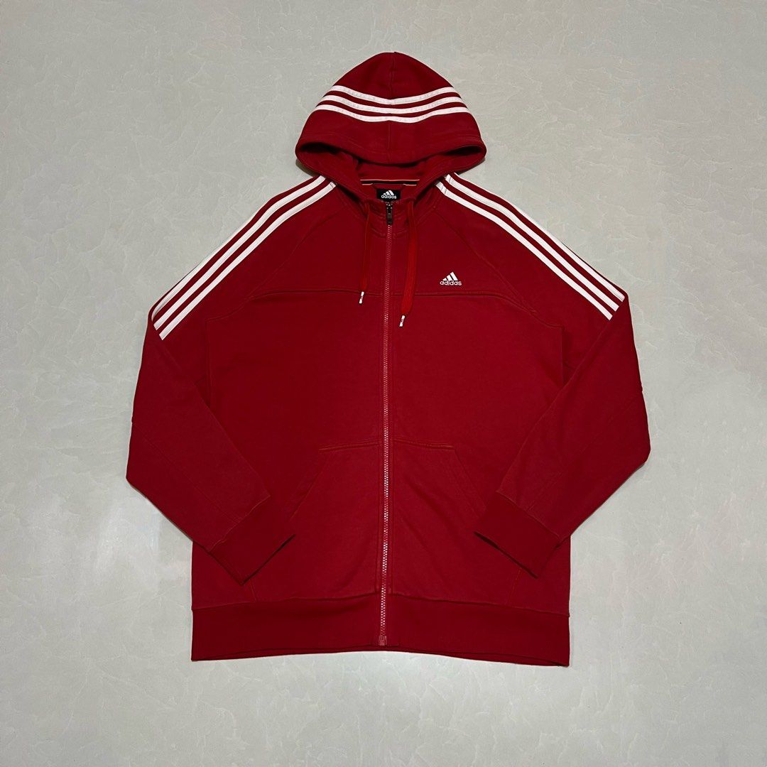 Adidas Red Full-Zip Hoodie (Category: Coats, Jackets and Outerwear) located in Taguig. Submitted by reidddz (Listing ID 1467350824, Image 1). Description: no issue as new condi.