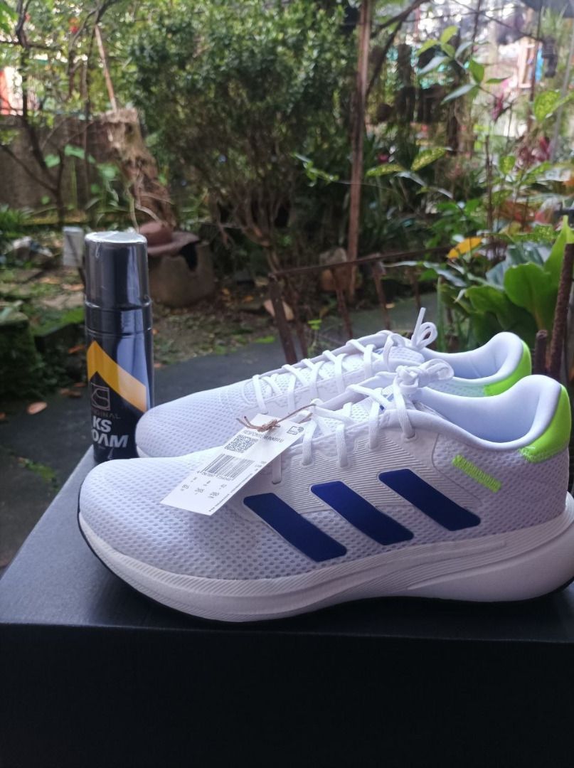 Adidas Response Runner U 'White Lemon' (Men US 8.5) w/ FREE KS Cleaner (Category: Sneakers) located in Quezon City. Submitted by strolling05 (Listing ID 1465615644, Image 1). Description: SULIT DEAL + FREEBIE! Selling a 100% Authentic and Brand New In Box Adidas Response Runner U 'White Blue Lemon' Includes a free KS Premium Foam Shoe Cleaner! Complete with box Gawa sa breathable mesh upper kaya presko sa paa, May full rubber sole para sa maganda