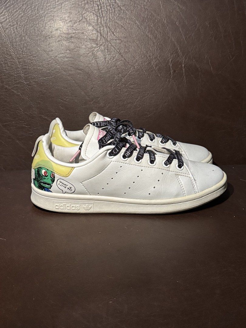 Adidas Stan Smith x Fiorucci RARE (Category: Sneakers) located in San Jose. Submitted by lalisamanofoot50726 (Listing ID 1467333539, Image 1). Description: BER MONTHS SALE Steal price all items‼️ Authentic Pre-love Adidas x Fiorucci collab search niyo po for reference 🔥 Size: EURO 37.5 • 23.5 cm helping tags nike, adidas, puma converse, new balance.