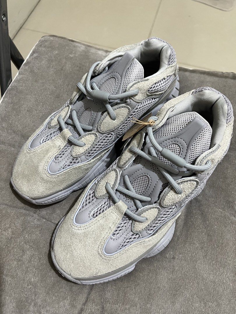 Adidas Yeezy 500 (Category: Sneakers) located in Bacolod City. Submitted by ghostgiiirl___ (Listing ID 1467309535, Image 1). Description: - Brand: Adidas Yeezy 500 - No original box - Colorway: Grey - Size: 8.5 US / 8 UK / 42 FR - Condition: Brand new with original retail tags attached - Materials: Mesh upper with premium suede overlays - Features: Convenient toggle lacing system and comfortable Ortholite sockliner.
