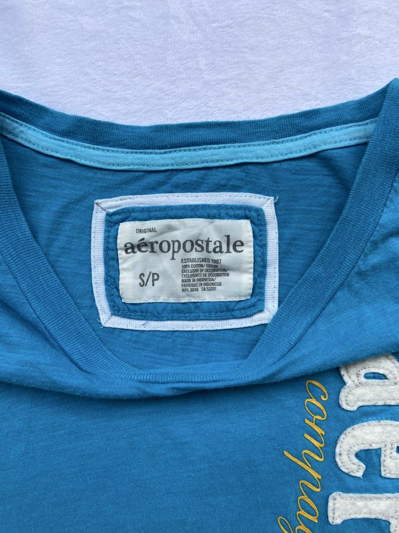 Aeropostale Tee (Category: Blouses) located in General Santos City (Dadiangas). Submitted by kala_chuchi (Listing ID 1467175052, Image 3). Description: Aeropostale Tee Size. Small 14 inches width 25 inches length No flaws Over all condition Excellent Mine. 350 Steal. 50/100 increments Claim. 850.