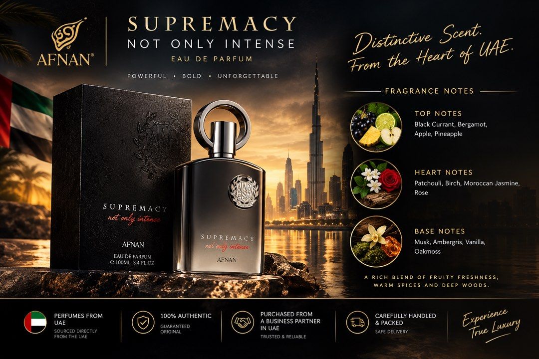 Afnan Supremacy Not Only Intense (DECANT) 1ml (Category: Fragrance & Deodorants) located in Quezon City. Submitted by kit_domondon (Listing ID 1467236406, Image 2). Description: We are selling AFNAN Supremacy Not Only Intense (DECANT 1ml) Fragrance notes: Fragrance Notes: Bergamot, Apple, Black Currant, Lavender, Patchouli, Oak Moss, Saffron, Musk, and Ambergris. GUARANTEED AUTHENTIC! Imported from the UAE. We are just new but does not mean compr
