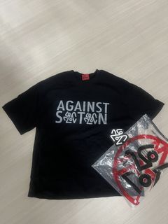 Against Satan Black, Men's Fashion, Tops & Sets, Tshirts & Polo Shirts ...