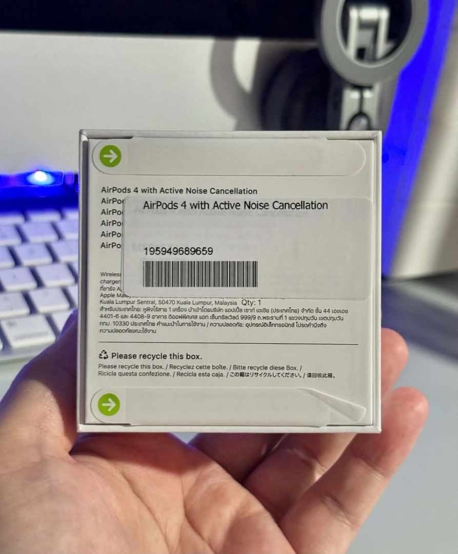 Airpods 4 Original (Category: Headphones & Headsets) located in Antipolo. Submitted by mark_villalva007 (Listing ID 1467268746, Image 3). Description: Airpods 4 with Active Noise Cancellation - Original, Brand New & Sealed Item - With 1 year Apple warranty & receipt - 10,000 nalang po yan mga bossing ko. - Antipolo po location ko. Pwedeng Meetup, Lalamove, LBC, J&T Pag nasa malayo. Pm lang po kayo. Thanks.